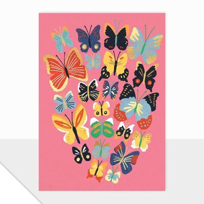 Tarjeta en blanco - Colección Spectrum - Mariposas