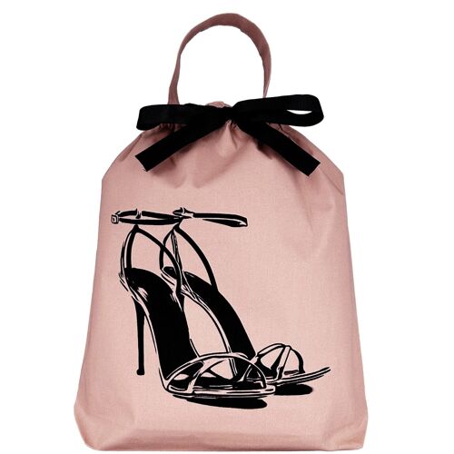 High Heel Sandal Shoe Bag, Pink/Blush