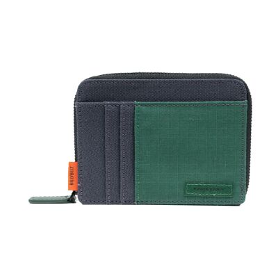 Navy and green purse