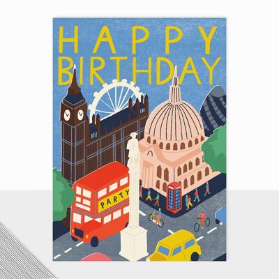 Honcho Collection - Happy Birthday Card - London Scene - Contemporary Mens - Masculine
