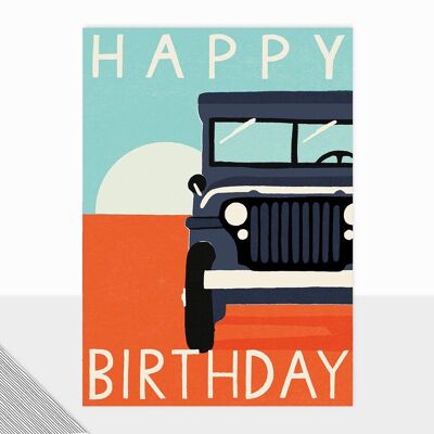 Honcho Collection - Happy Birthday-Karte - Jeep - Zeitgenössisch für Herren - Maskulin