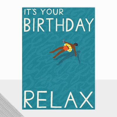 Honcho Collection - Happy Birthday Card - Pool - Contemporary Mens - Masculine