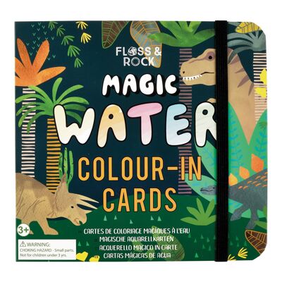 Carte da colorare con acqua magica dei dinosauri