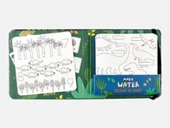 Cartes à colorier à l'eau magique dinosaures 2