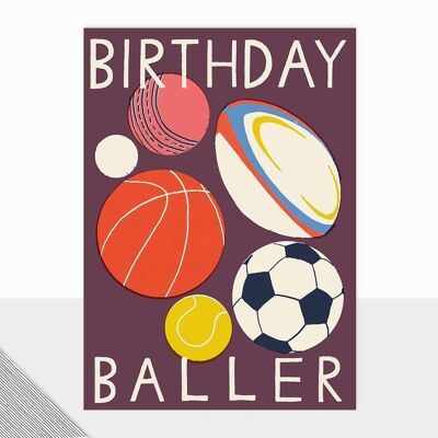 Honcho Collection - Happy Birthday-Karte - Baller - Zeitgenössisch für Herren - Maskulin