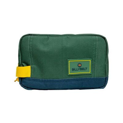 Toiletry bag 100% recycled polyester Green blue