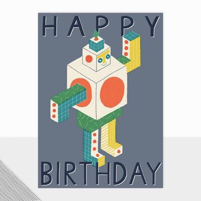 Honcho Collection - Happy Birthday-Karte - Roboter - Zeitgenössisch für Herren - Maskulin