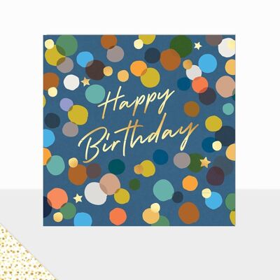 Aurora Collection – Luxuriöse Grußkarte – Happy Birthday-Karte – Konfetti