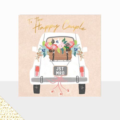 Aurora Collection - Luxury Greetings Card - Wedding Card - Happy Couple - Car