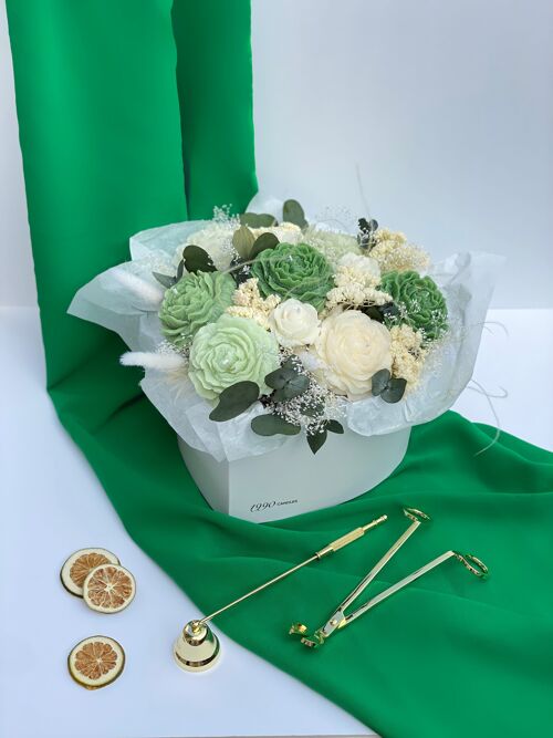 Bouquet de bougies vert