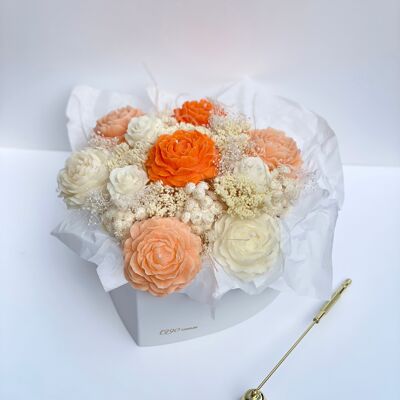 Bouquet di candele arancioni