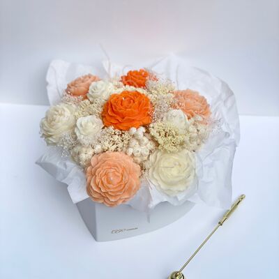 Bouquet of orange candles