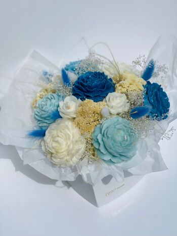 Bouquet bougies bleu 2