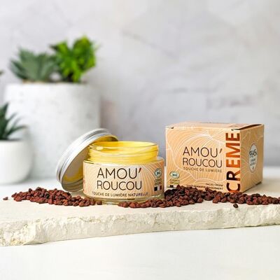 CREME VISAGE AMOU'ROUCOU BIO - EXTRAIT DE ROUCOU, CAROTTE, ACIDE HYALURONIQUE - ANTI-AGE & ECLAT - FABRIQUEE EN FRANCE - 50ML