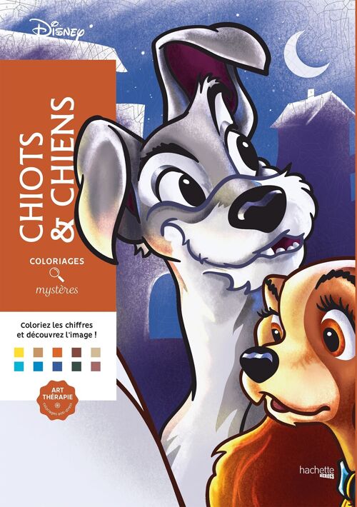 LIVRE DE COLORIAGES - Coloriages mystères Disney - Chiots et chiens