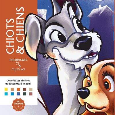 LIBRO PARA COLOREAR - Dibujos para colorear misteriosos de Disney - Cachorros y perros