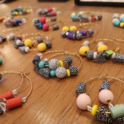 Totem hoop earrings (set of 5)