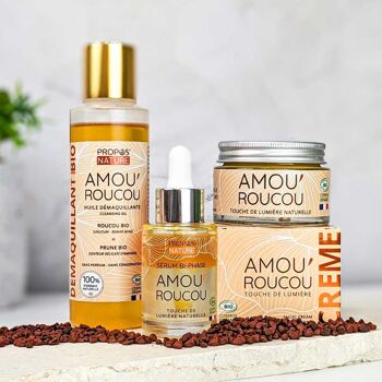 SÉRUM BI-PHASE AMOU'ROUCOU BIO - ROUCOU, CAROTTE, CITRON, ACIDE DE FLEURS - PEELING DOUX, ANTI-AGE, ECLAT - FABRIQUE EN FRANCE - 30ML 8