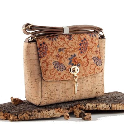 [ CH54-2 ] Natural cork lady bag with adjustable long strap