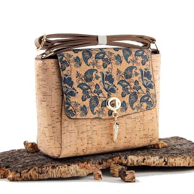 [ CH54-3 ] Natural cork lady bag with adjustable long strap