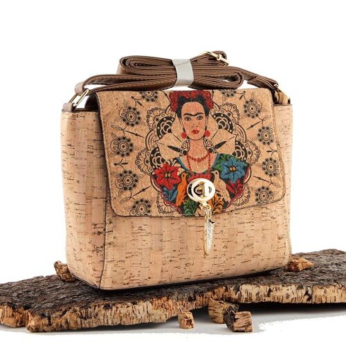 [ CH54-4 ] Natural cork lady bag with adjustable long strap