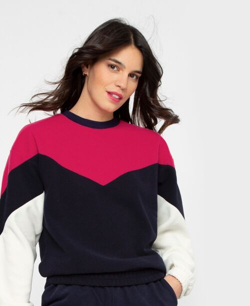 Fuchsia French Disorder Joan polar fleece sweaters for women