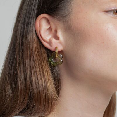 Grenadine green earrings