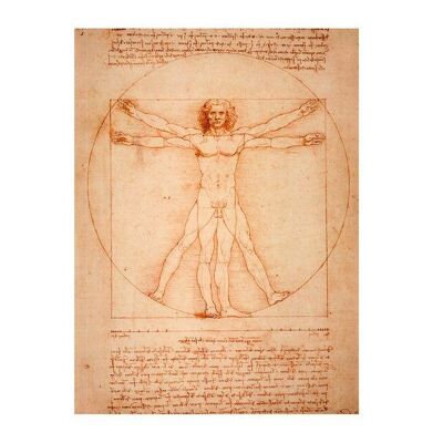 Softcover-Kunstskizzenbuch, Da Vinci, Vitruvianischer Mensch
