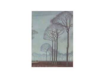 Carnet de croquis à couverture souple, Jan Mankes, Rangée d'arbres 1
