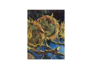 Carnet de croquis à couverture souple, Quatre tournesols en graines, Vincent van Gogh 1