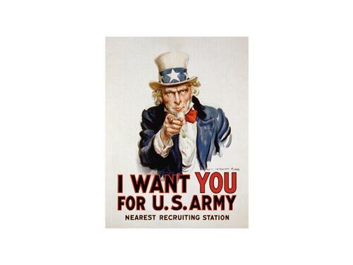 Softcover art sketchbook, World War I, I want you