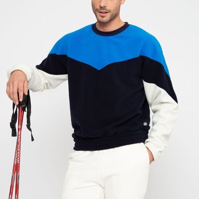 Blaue French Disorder Joan Polarfleece-Pullover für Herren