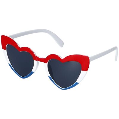 Glasses - Heart - RedWhiteBlue