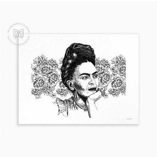 Affiche Illustration Frida Kahlo
