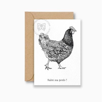 Postkarte, Salut, mein Huhn!