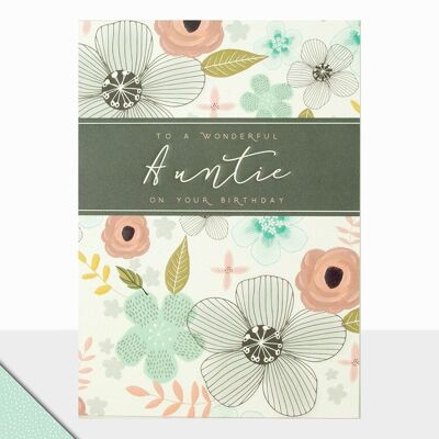 Auntie Birthday Card - Halcyon Happy Birthday Auntie