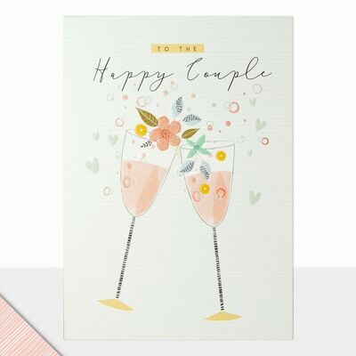 Tarjeta de boda de pareja feliz - Halcyon To The Happy Couple