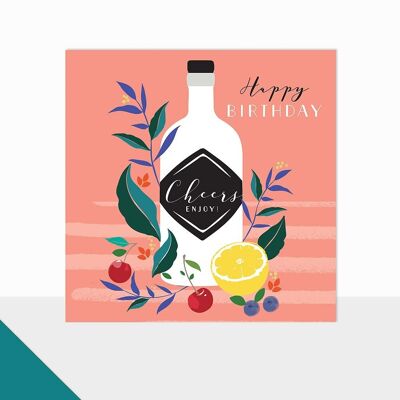 Gin-Geburtstagskarte - Glow Happy Birthday Gin
