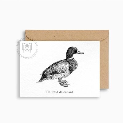 Carta postal Un froid de canard