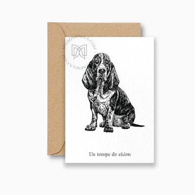 Postkarte Eine Zeit des Hundes