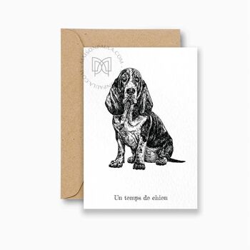 Carte postale Un temps de chien