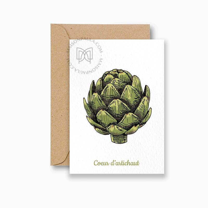Postkarte Herz der Artischocke