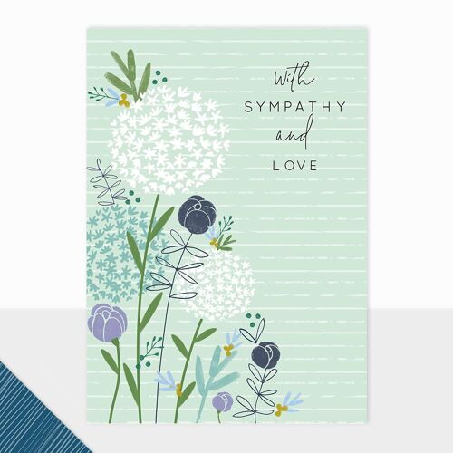 Floral Sympathy Card - Halcyon Sympathy and Love