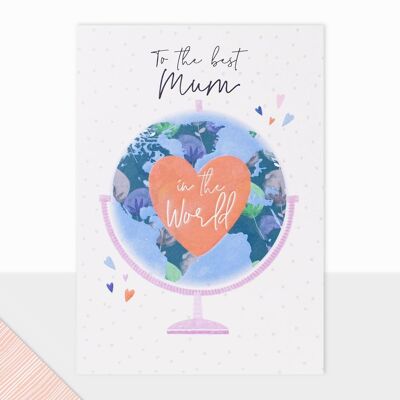Halcyon Collection - Happy Birthday Card - Happy Mothers Day Mum Globe