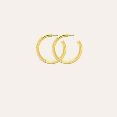 GOLD-PLATED HOOPS 4 cm