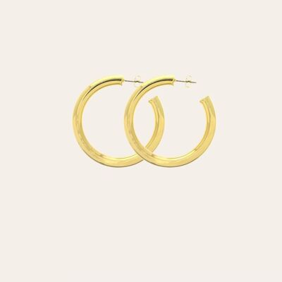 GOLD-PLATED HOOPS 5cm