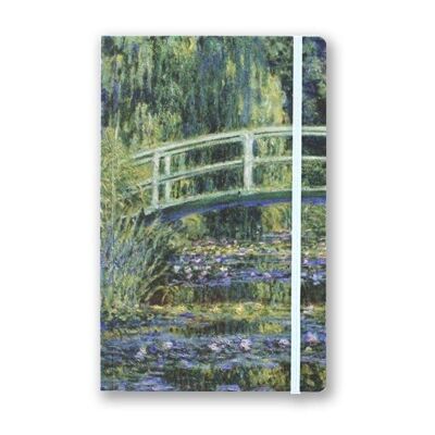 Cuaderno de tapa blanda, A5, Puente japonés, Monet