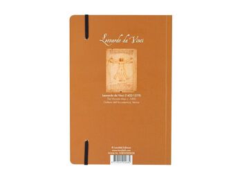 Carnet à couverture souple, A5, Léonard de Vinci, L'Homme de Vitruve 3