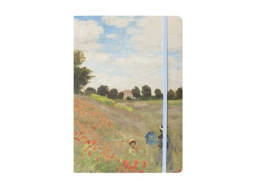 Softcover Notebook, A5, Monet, Field with poppies