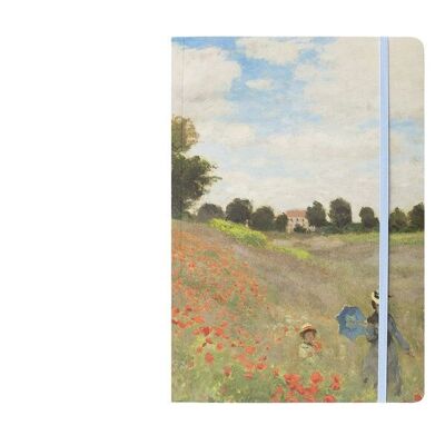 Quaderno con copertina morbida, A5, Monet, Campo con papaveri
